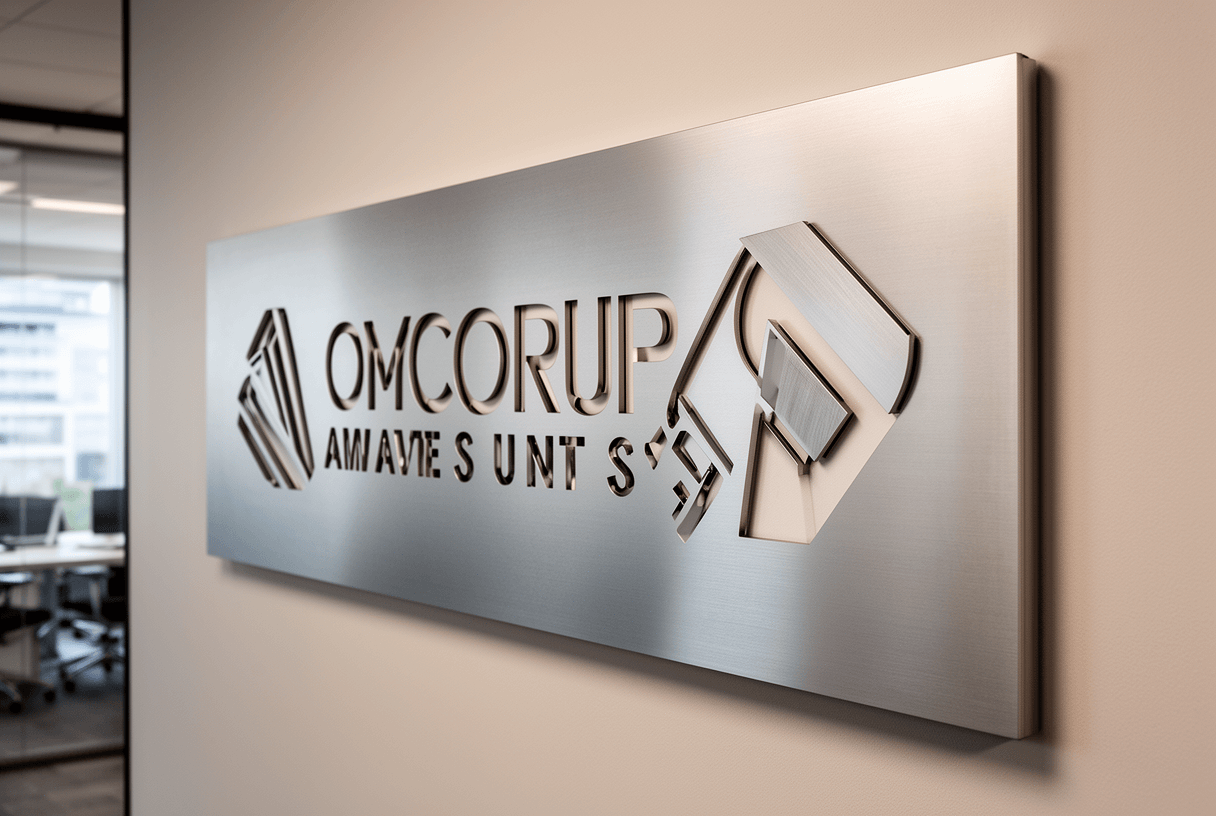 Signalétique murale sur mesure avec logo découpé